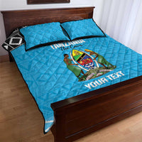 Custom Tanzania Cricket Quilt Bed Set Go Cows Sporty African Pattern - Wonder Print Shop