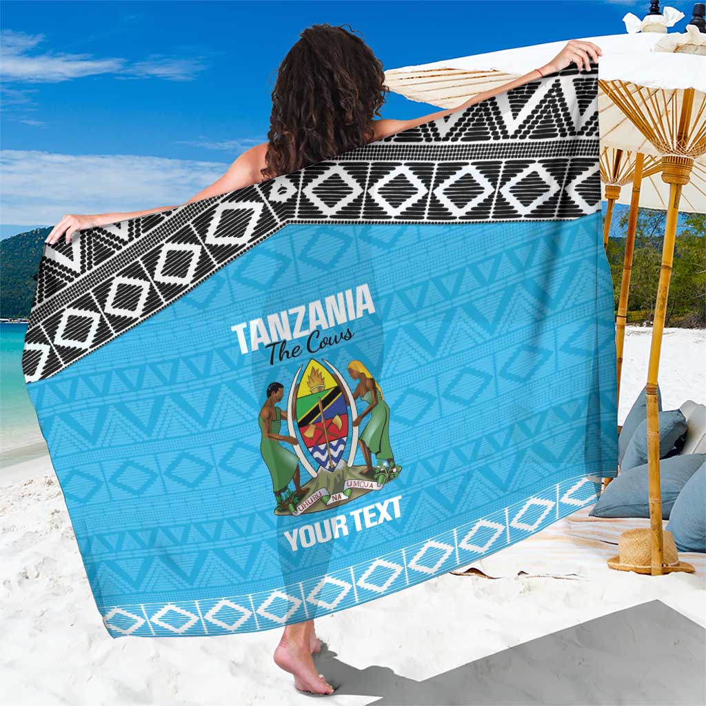 Custom Tanzania Cricket Sarong Go Cows Sporty African Pattern - Wonder Print Shop