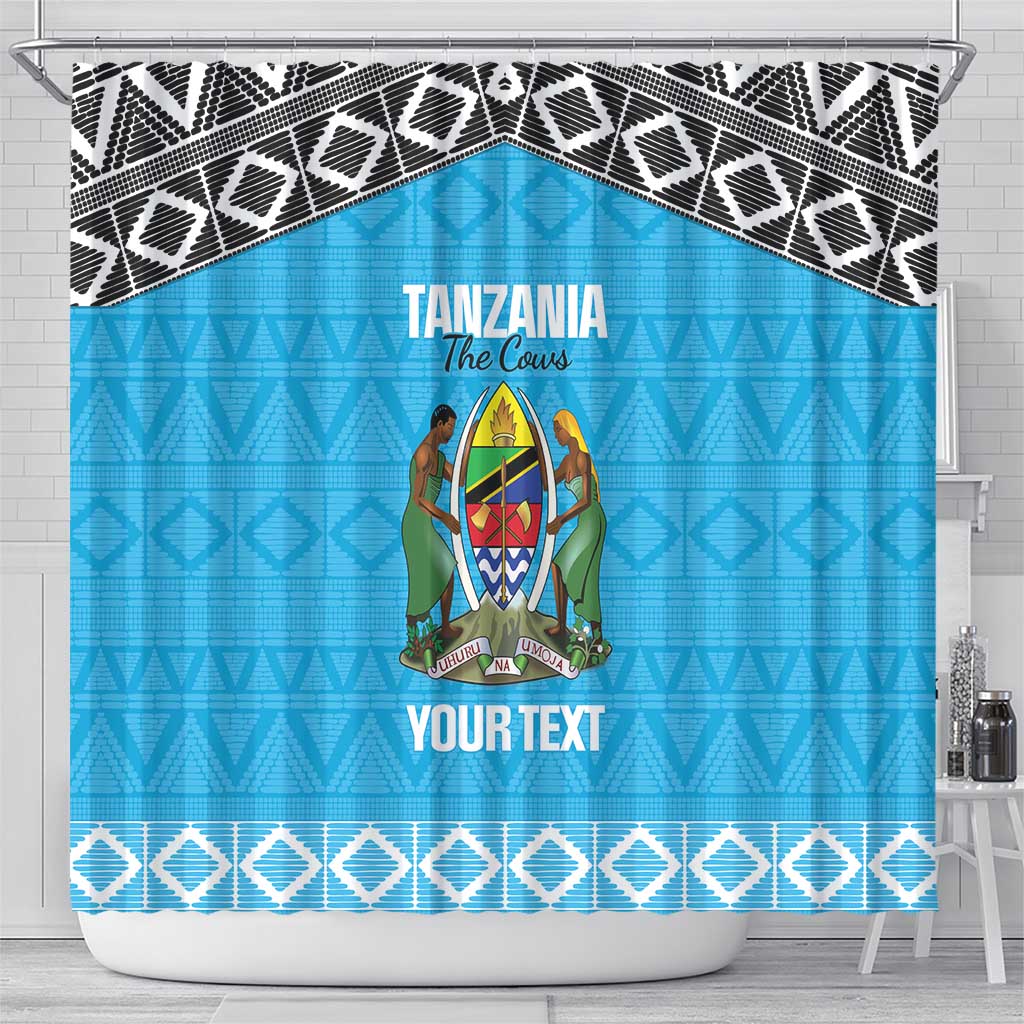 Custom Tanzania Cricket Shower Curtain Go Cows Sporty African Pattern - Wonder Print Shop