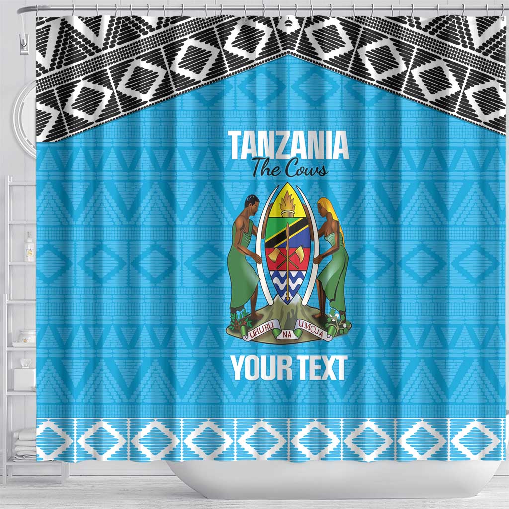 Custom Tanzania Cricket Shower Curtain Go Cows Sporty African Pattern - Wonder Print Shop