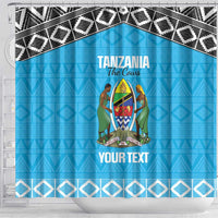 Custom Tanzania Cricket Shower Curtain Go Cows Sporty African Pattern - Wonder Print Shop