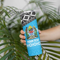 Custom Tanzania Cricket Skinny Tumbler Go Cows Sporty African Pattern - Wonder Print Shop