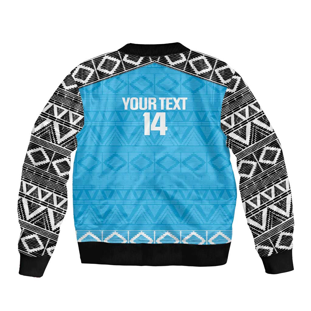 Custom Tanzania Cricket Sleeve Zip Bomber Jacket Go Cows Sporty African Pattern - Wonder Print Shop