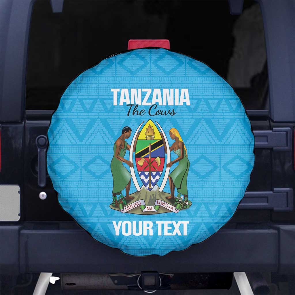 Custom Tanzania Cricket Spare Tire Cover Go Cows Sporty African Pattern - Wonder Print Shop