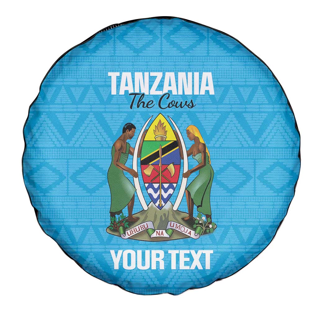 Custom Tanzania Cricket Spare Tire Cover Go Cows Sporty African Pattern - Wonder Print Shop