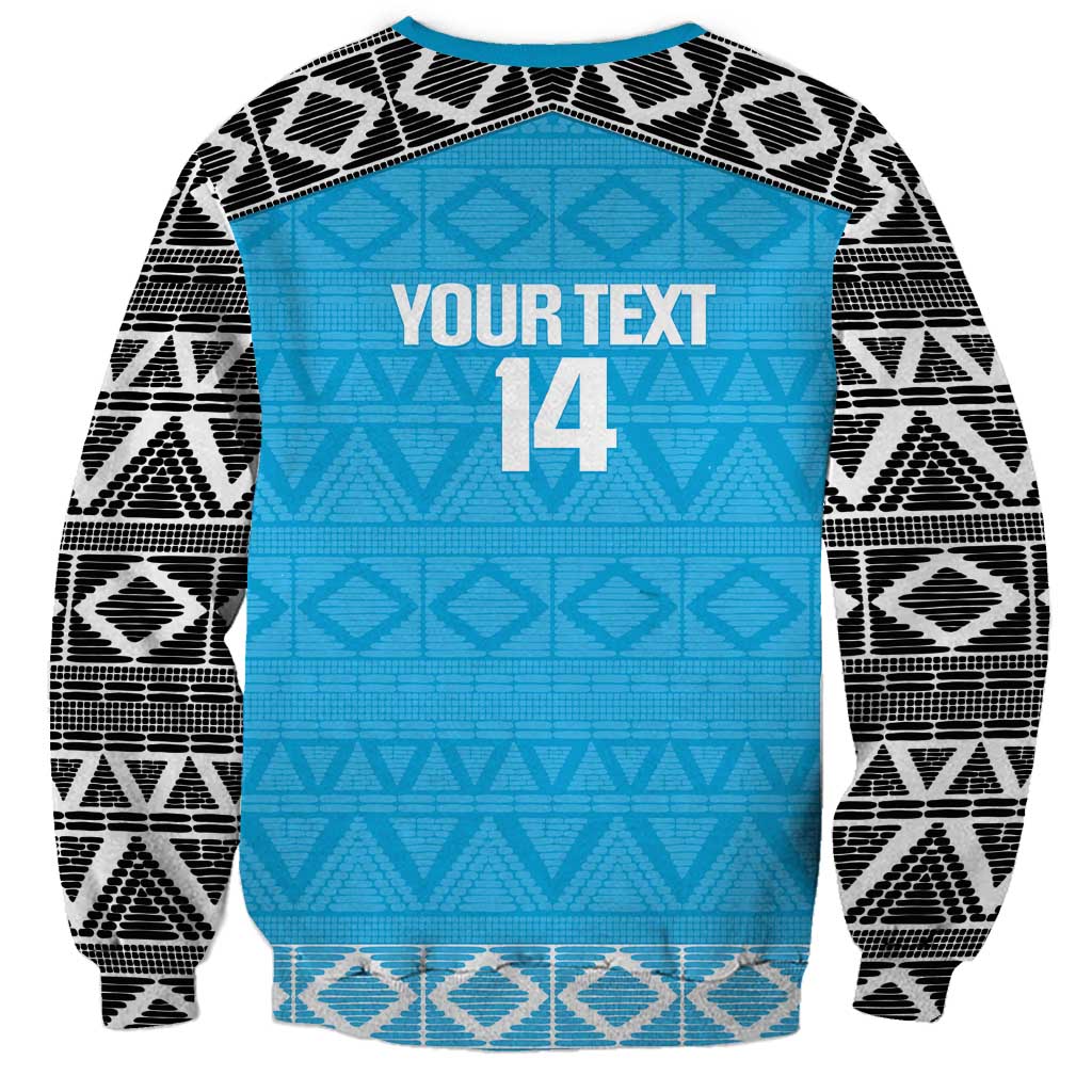 Custom Tanzania Cricket Sweatshirt Go Cows Sporty African Pattern - Wonder Print Shop
