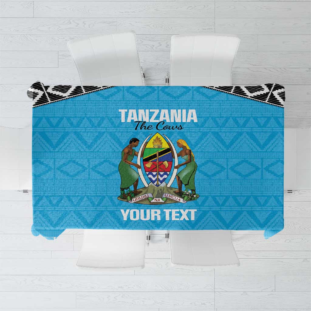 Custom Tanzania Cricket Tablecloth Go Cows Sporty African Pattern - Wonder Print Shop