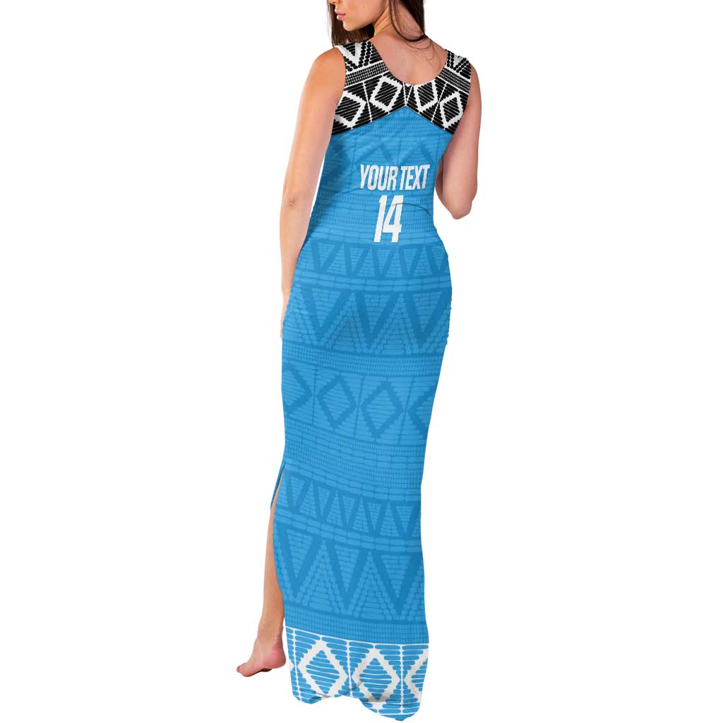Custom Tanzania Cricket Tank Maxi Dress Go Cows Sporty African Pattern - Wonder Print Shop