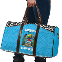 Custom Tanzania Cricket Travel Bag Go Cows Sporty African Pattern - Wonder Print Shop