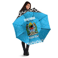 Custom Tanzania Cricket Umbrella Go Cows Sporty African Pattern - Wonder Print Shop
