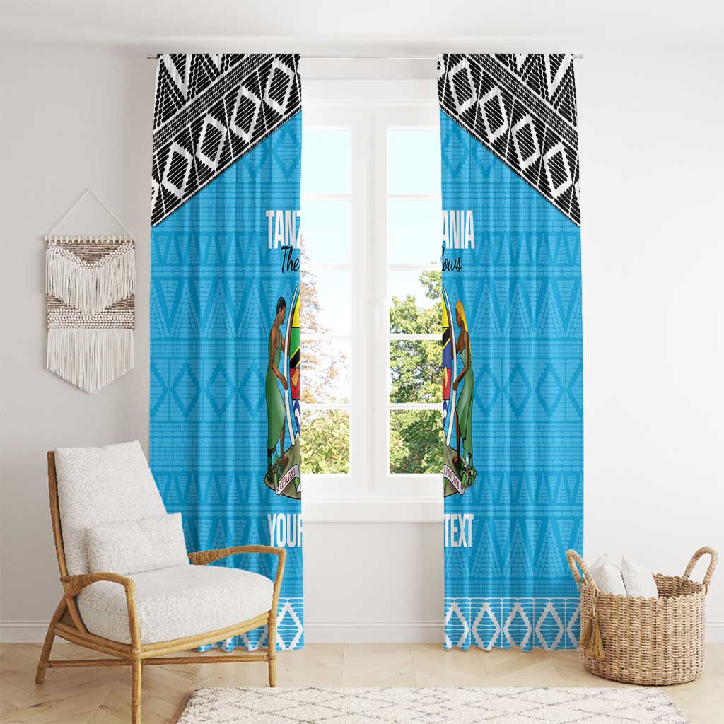 Custom Tanzania Cricket Window Curtain Go Cows Sporty African Pattern - Wonder Print Shop