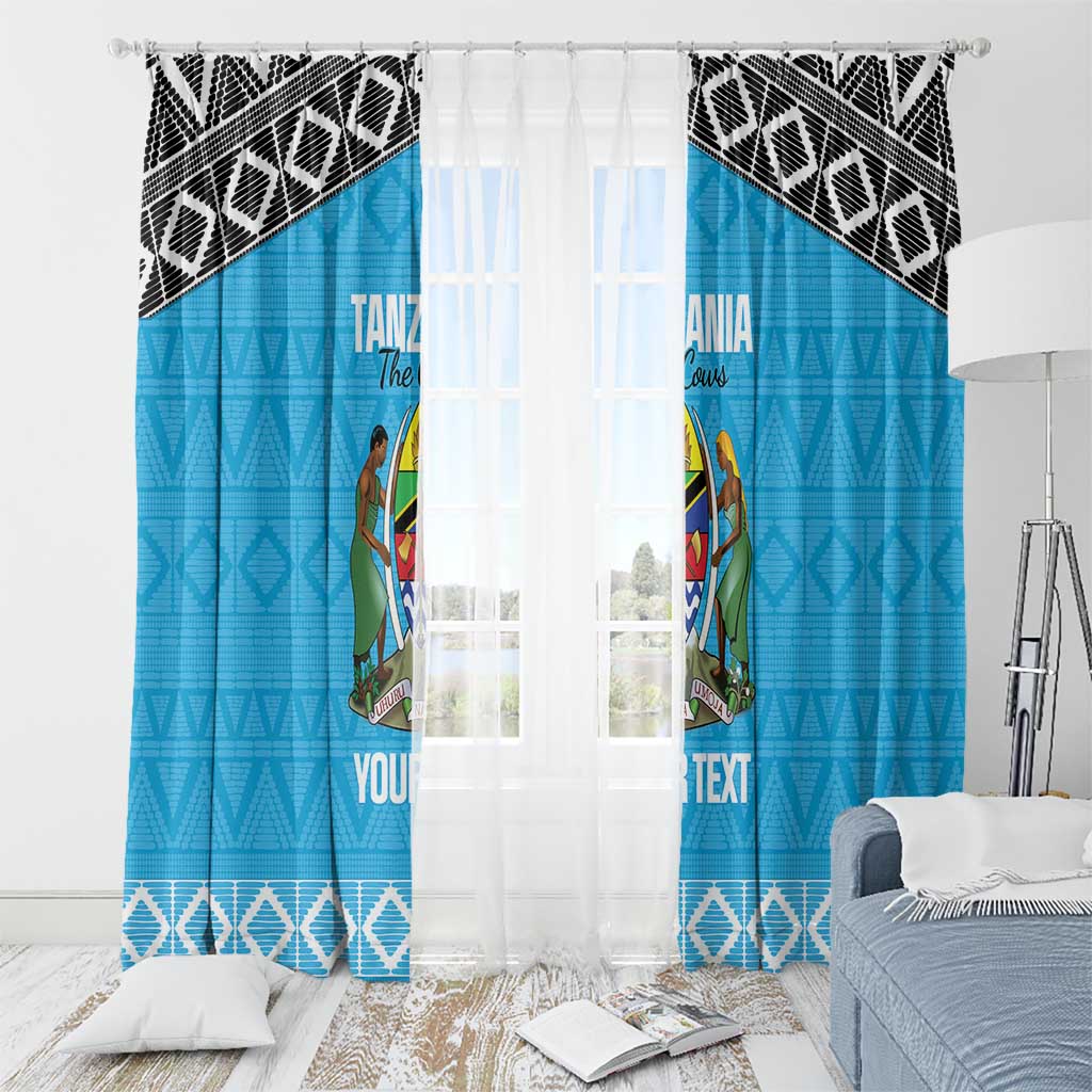 Custom Tanzania Cricket Window Curtain Go Cows Sporty African Pattern - Wonder Print Shop