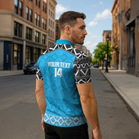 Custom Tanzania Cricket Zipper Polo Shirt Go Cows Sporty African Pattern - Wonder Print Shop