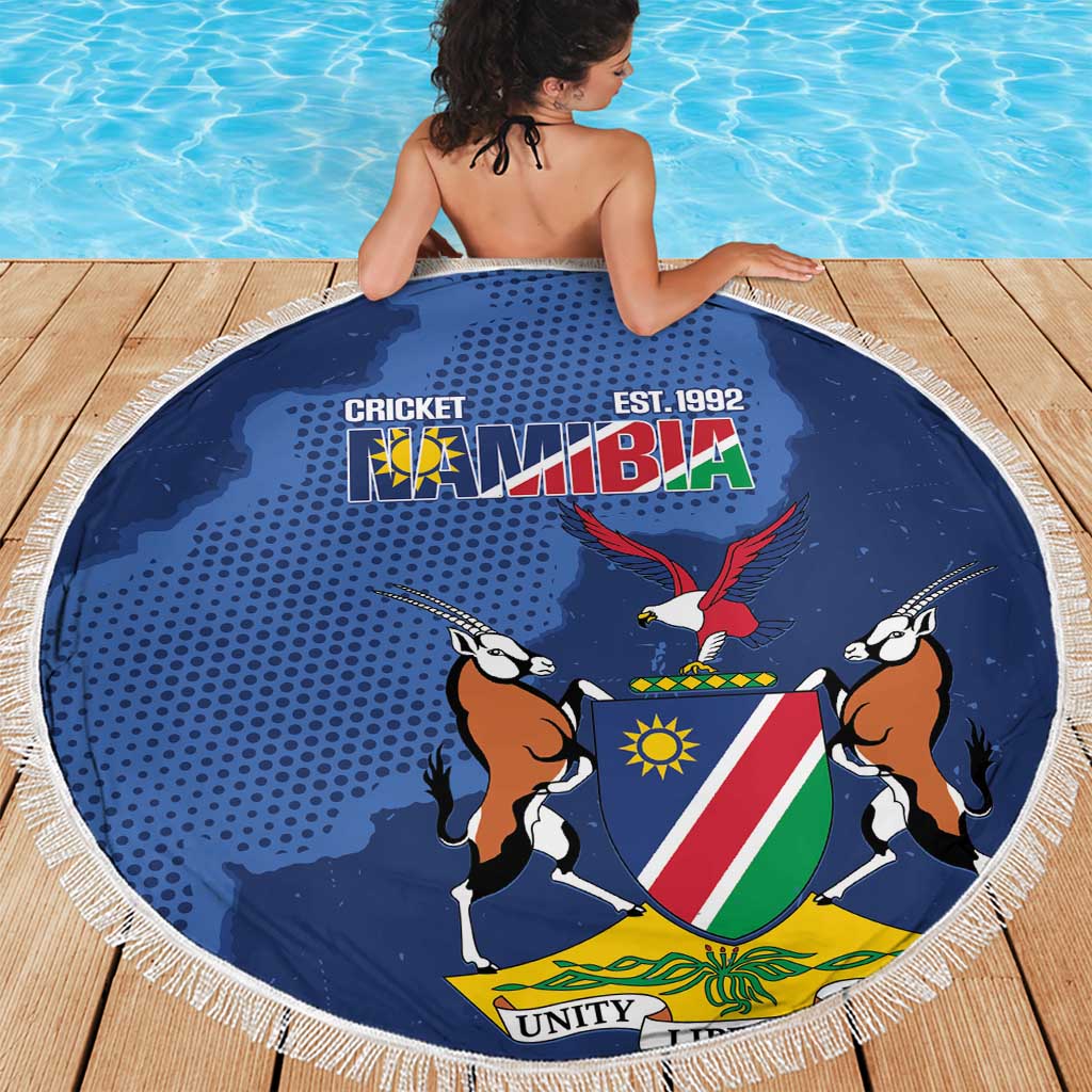 Custom Namibia Cricket Beach Blanket Go Eagles Est 1992 - Wonder Print Shop