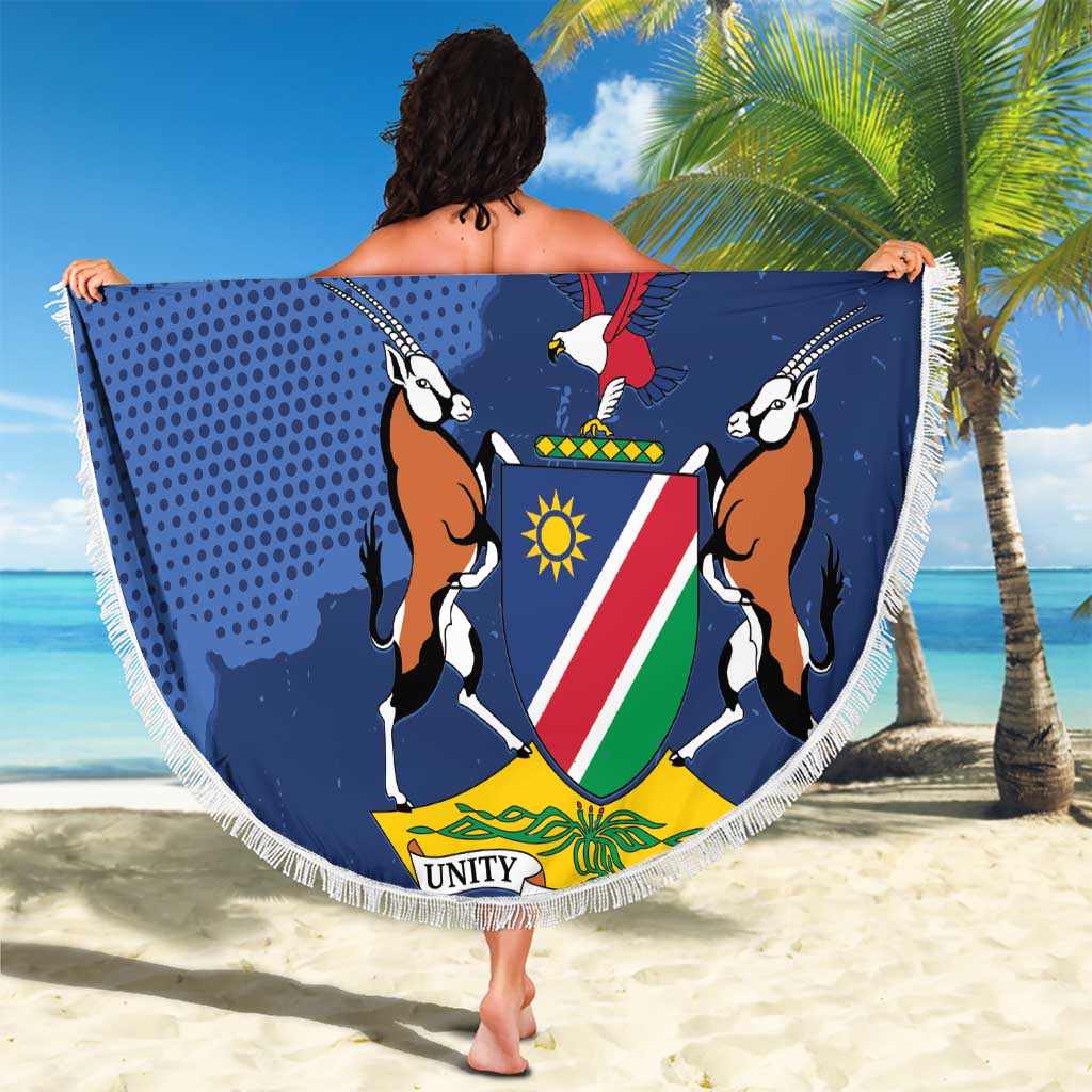 Custom Namibia Cricket Beach Blanket Go Eagles Est 1992 - Wonder Print Shop