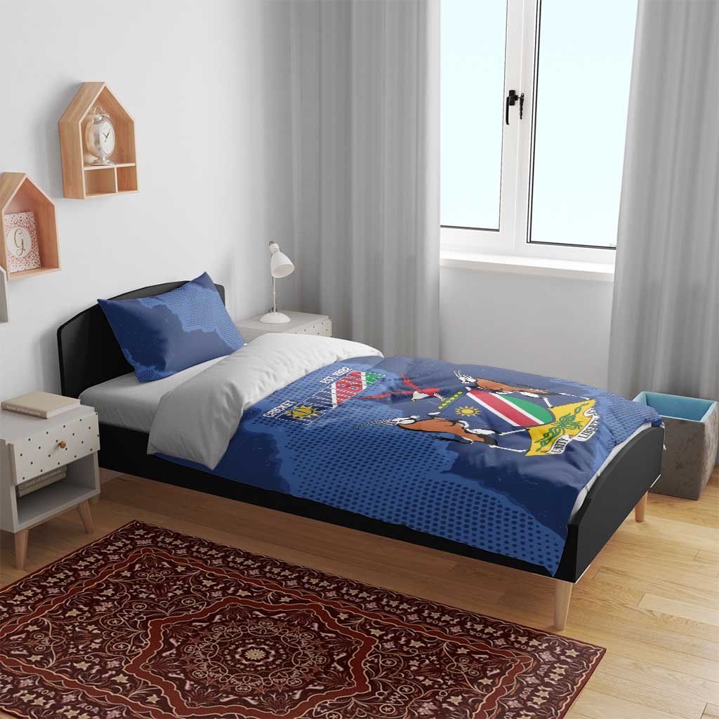 Custom Namibia Cricket Bedding Set Go Eagles Est 1992 - Wonder Print Shop