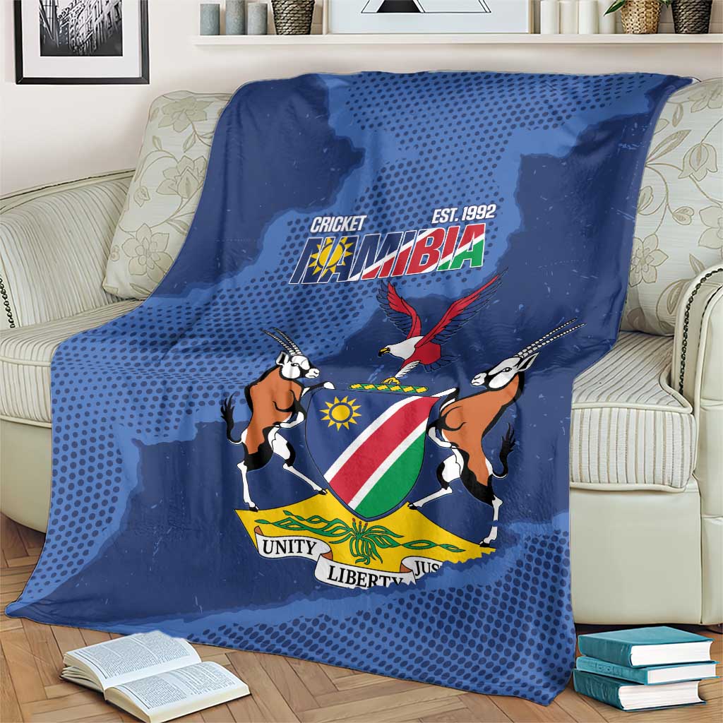 Custom Namibia Cricket Blanket Go Eagles Est 1992 - Wonder Print Shop