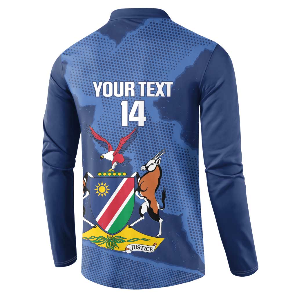 Custom Namibia Cricket Button Sweatshirt Go Eagles Est 1992 - Wonder Print Shop