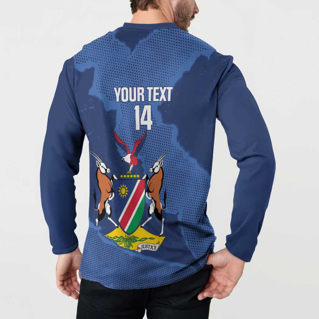 Custom Namibia Cricket Button Sweatshirt Go Eagles Est 1992 - Wonder Print Shop