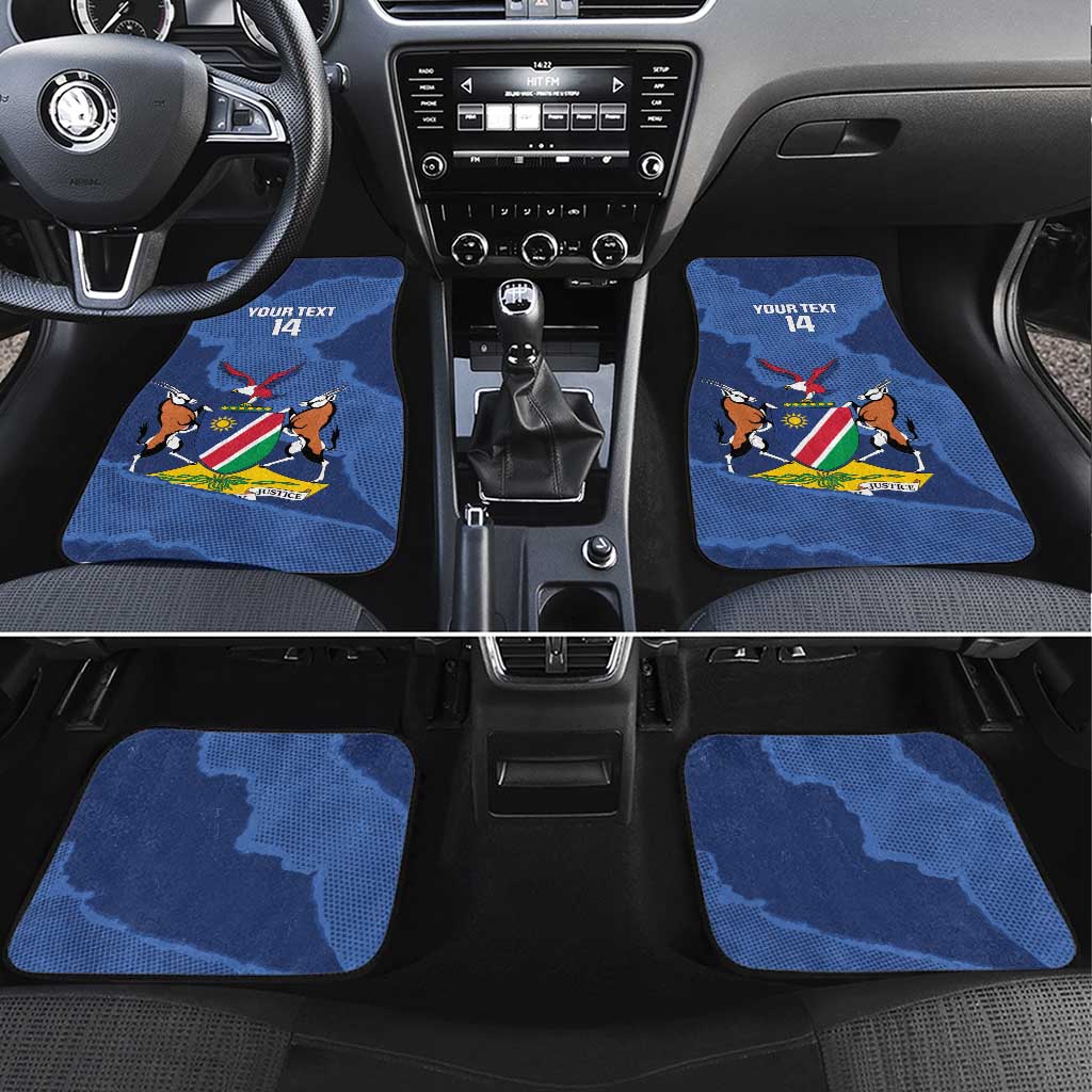 Custom Namibia Cricket Car Mats Go Eagles Est 1992 - Wonder Print Shop