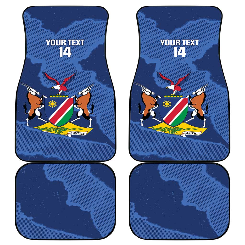 Custom Namibia Cricket Car Mats Go Eagles Est 1992 - Wonder Print Shop