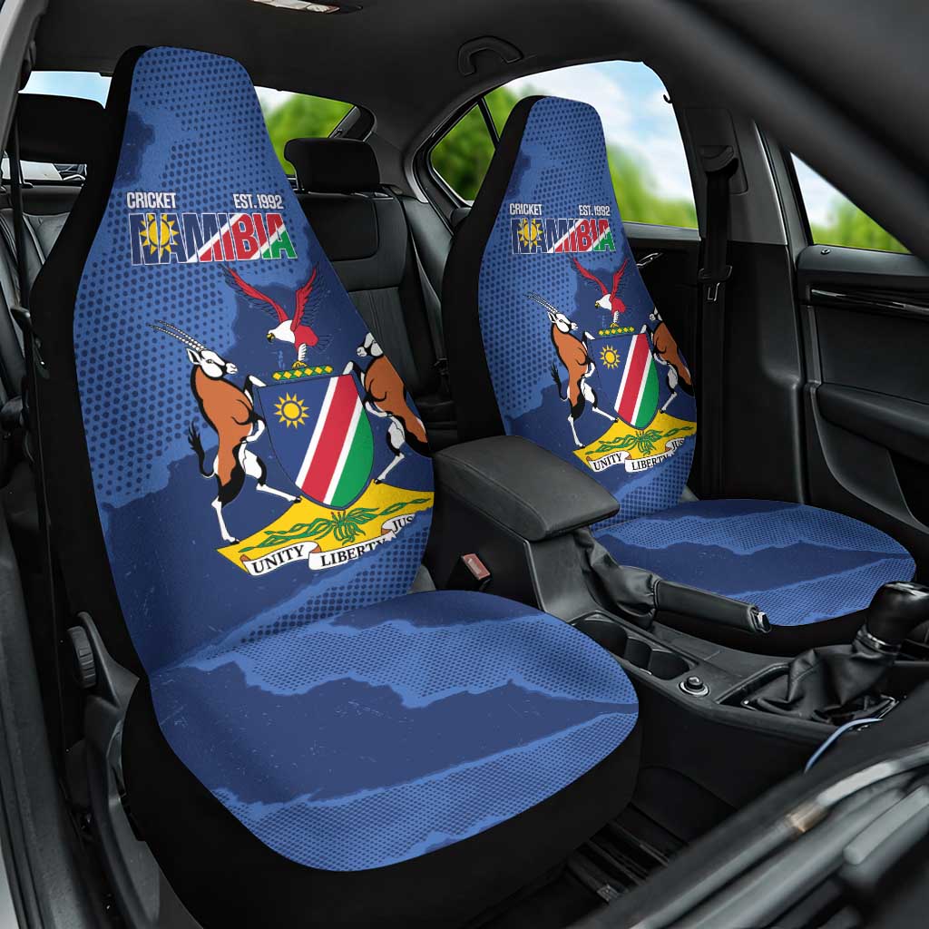 Custom Namibia Cricket Car Seat Cover Go Eagles Est 1992 - Wonder Print Shop