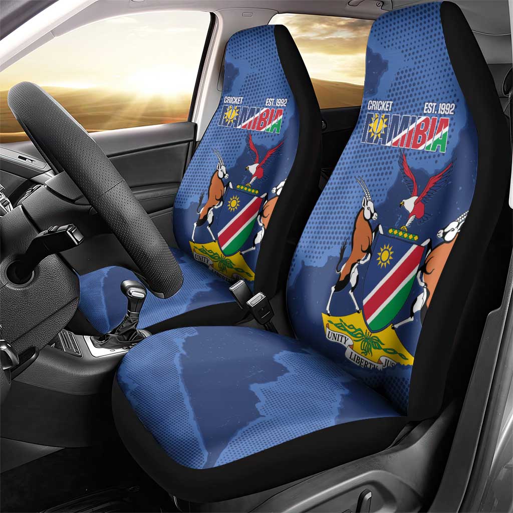 Custom Namibia Cricket Car Seat Cover Go Eagles Est 1992 - Wonder Print Shop