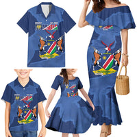 Custom Namibia Cricket Family Matching Mermaid Dress and Hawaiian Shirt Go Eagles Est 1992 - Wonder Print Shop