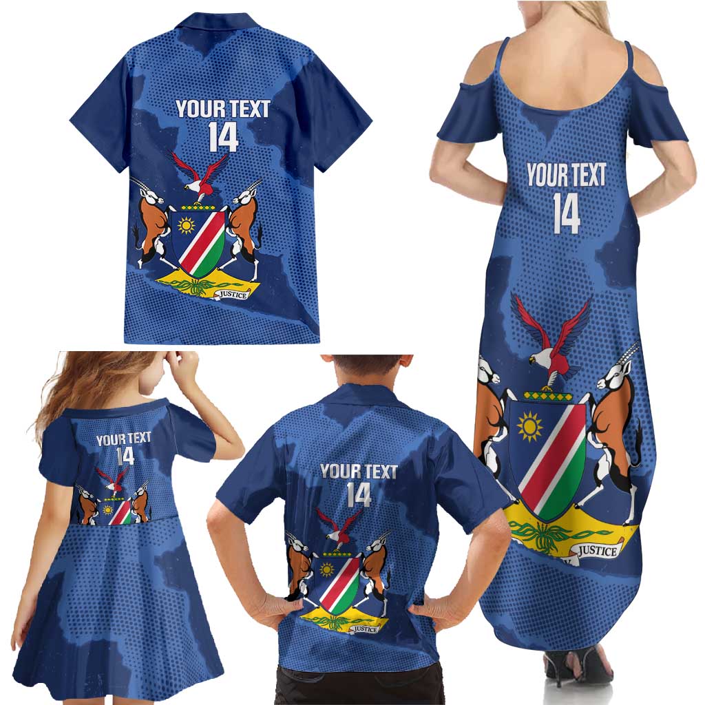 Custom Namibia Cricket Family Matching Summer Maxi Dress and Hawaiian Shirt Go Eagles Est 1992 - Wonder Print Shop