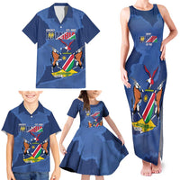 Custom Namibia Cricket Family Matching Tank Maxi Dress and Hawaiian Shirt Go Eagles Est 1992 - Wonder Print Shop