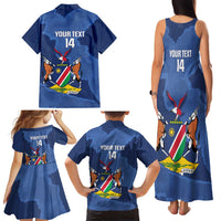 Custom Namibia Cricket Family Matching Tank Maxi Dress and Hawaiian Shirt Go Eagles Est 1992 - Wonder Print Shop