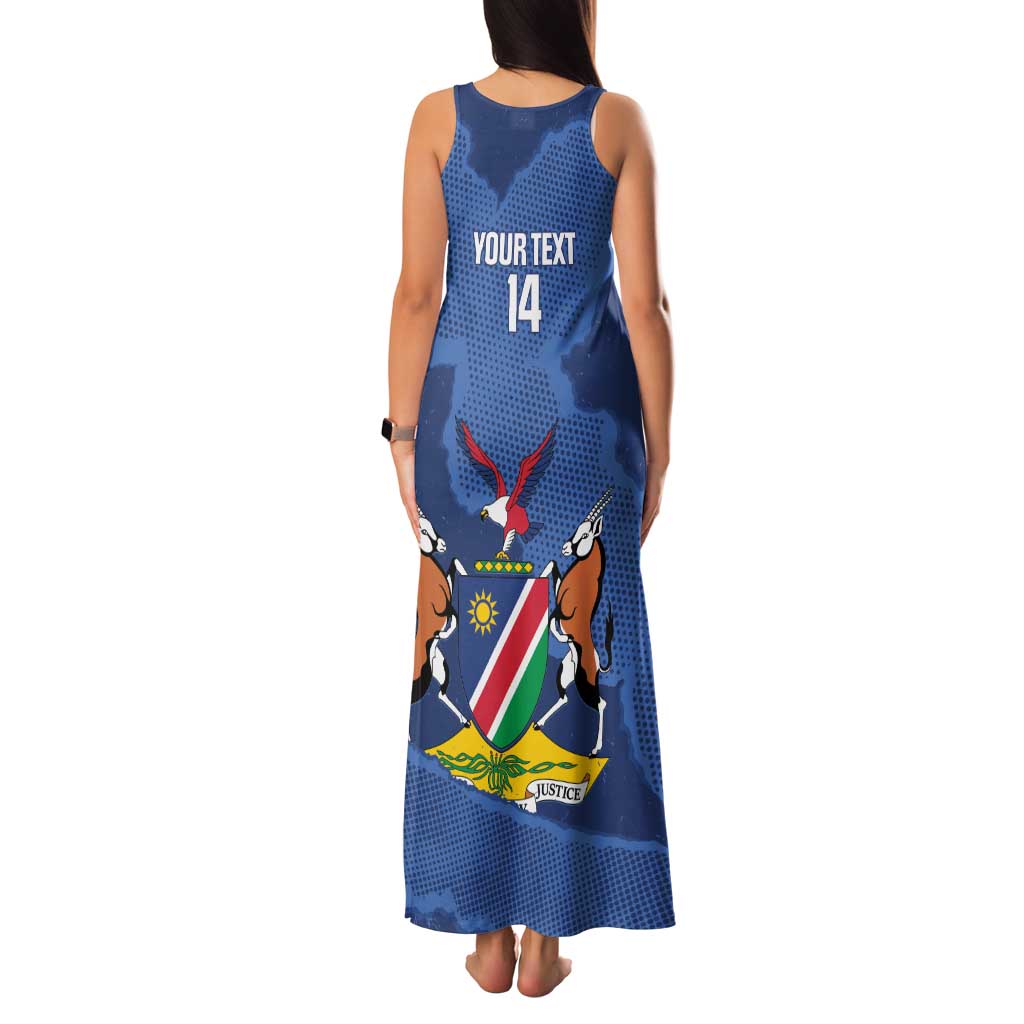 Custom Namibia Cricket Family Matching Tank Maxi Dress and Hawaiian Shirt Go Eagles Est 1992 - Wonder Print Shop