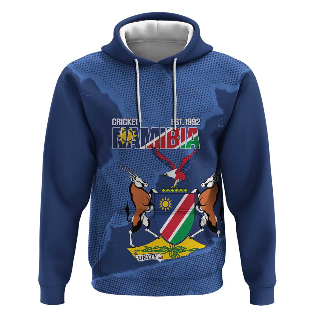 Custom Namibia Cricket Hoodie Go Eagles Est 1992 - Wonder Print Shop