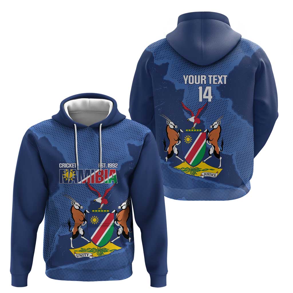 Custom Namibia Cricket Hoodie Go Eagles Est 1992 - Wonder Print Shop