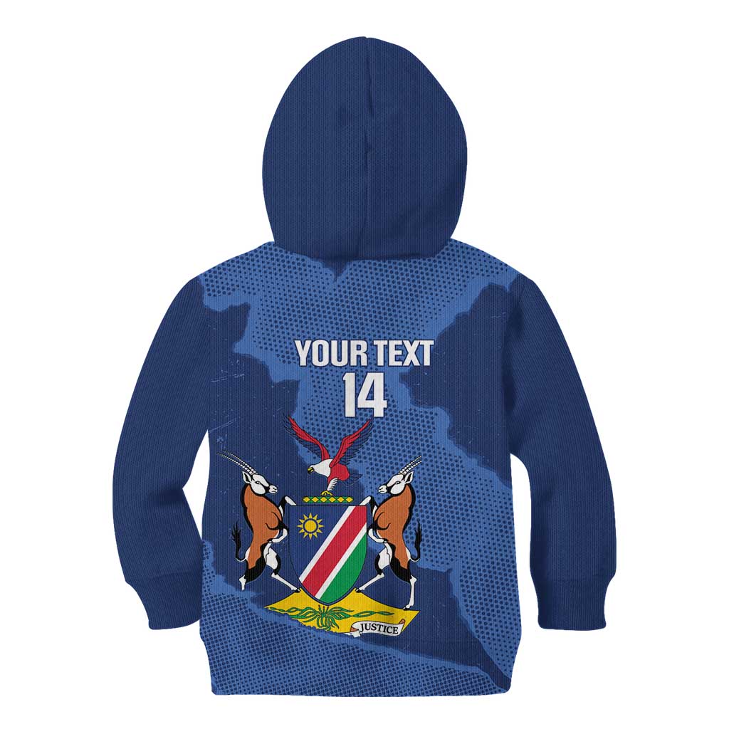 Custom Namibia Cricket Kid Hoodie Go Eagles Est 1992 - Wonder Print Shop