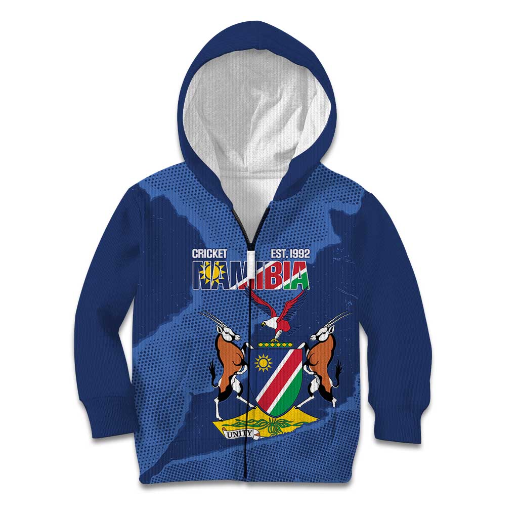 Custom Namibia Cricket Kid Hoodie Go Eagles Est 1992 - Wonder Print Shop