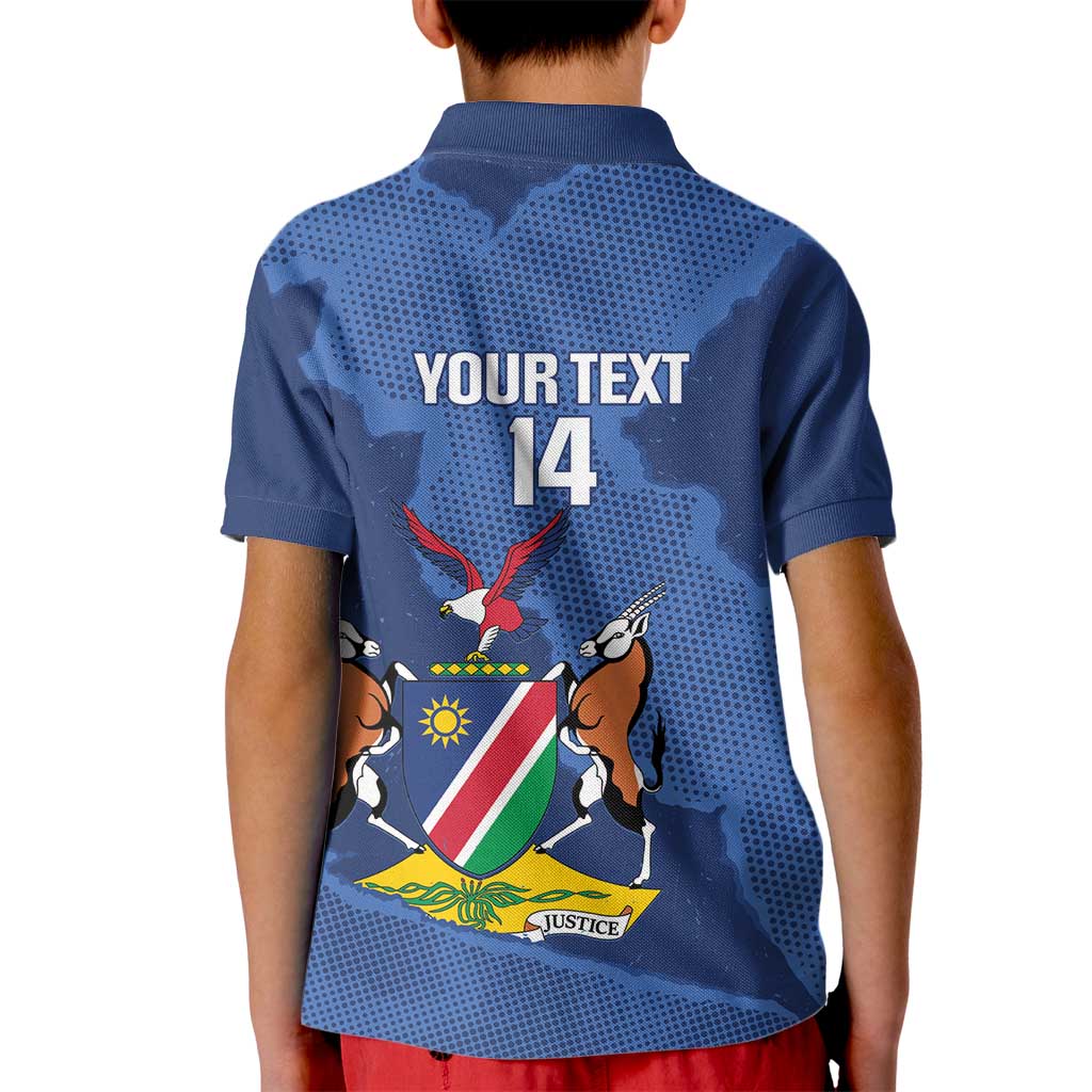 Custom Namibia Cricket Kid Polo Shirt Go Eagles Est 1992 - Wonder Print Shop