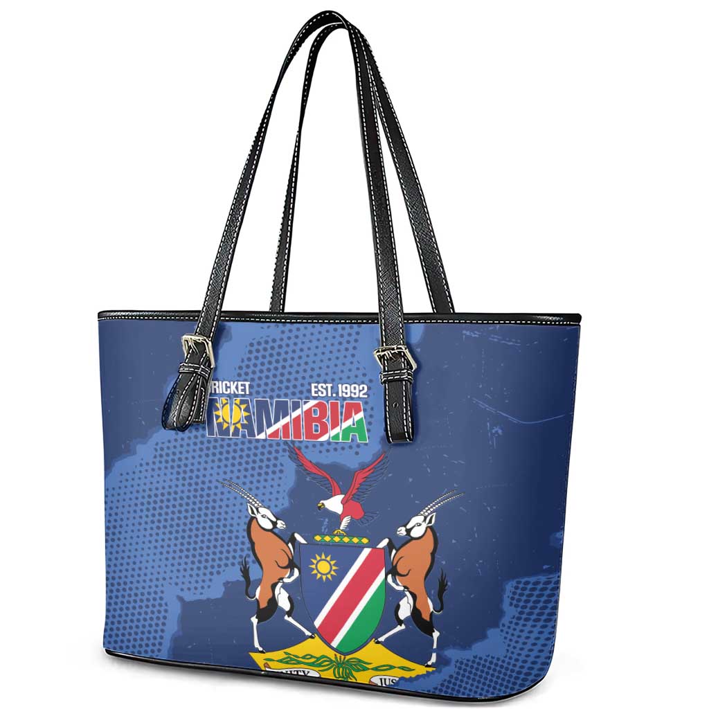 Custom Namibia Cricket Leather Tote Bag Go Eagles Est 1992 - Wonder Print Shop