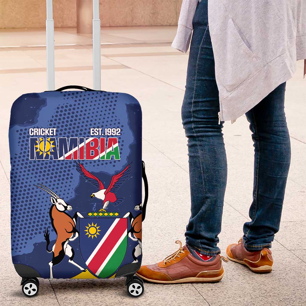 Custom Namibia Cricket Luggage Cover Go Eagles Est 1992 - Wonder Print Shop