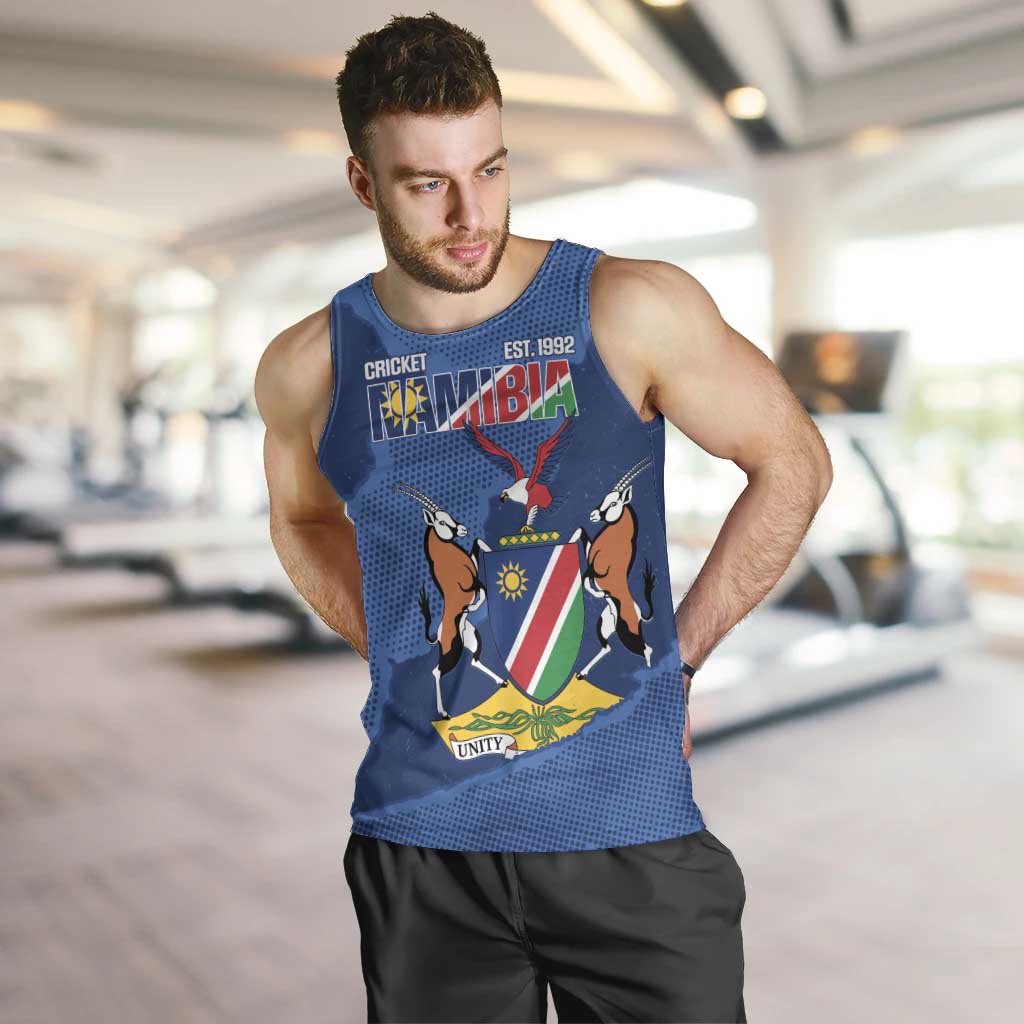 Custom Namibia Cricket Men Tank Top Go Eagles Est 1992 - Wonder Print Shop