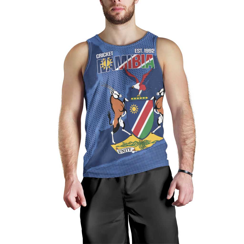 Custom Namibia Cricket Men Tank Top Go Eagles Est 1992 - Wonder Print Shop