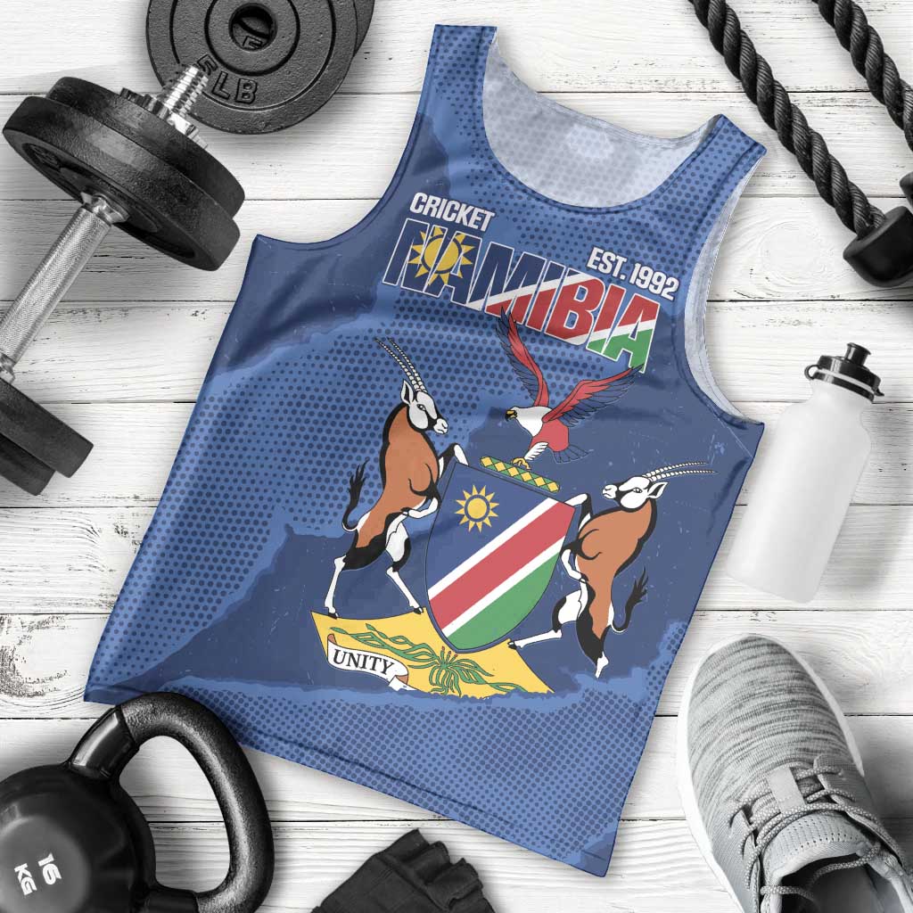 Custom Namibia Cricket Men Tank Top Go Eagles Est 1992 - Wonder Print Shop