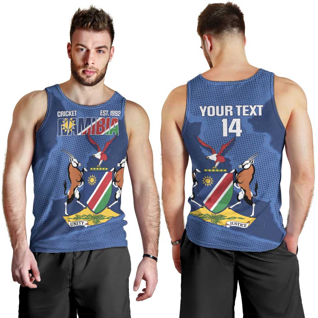 Custom Namibia Cricket Men Tank Top Go Eagles Est 1992 - Wonder Print Shop