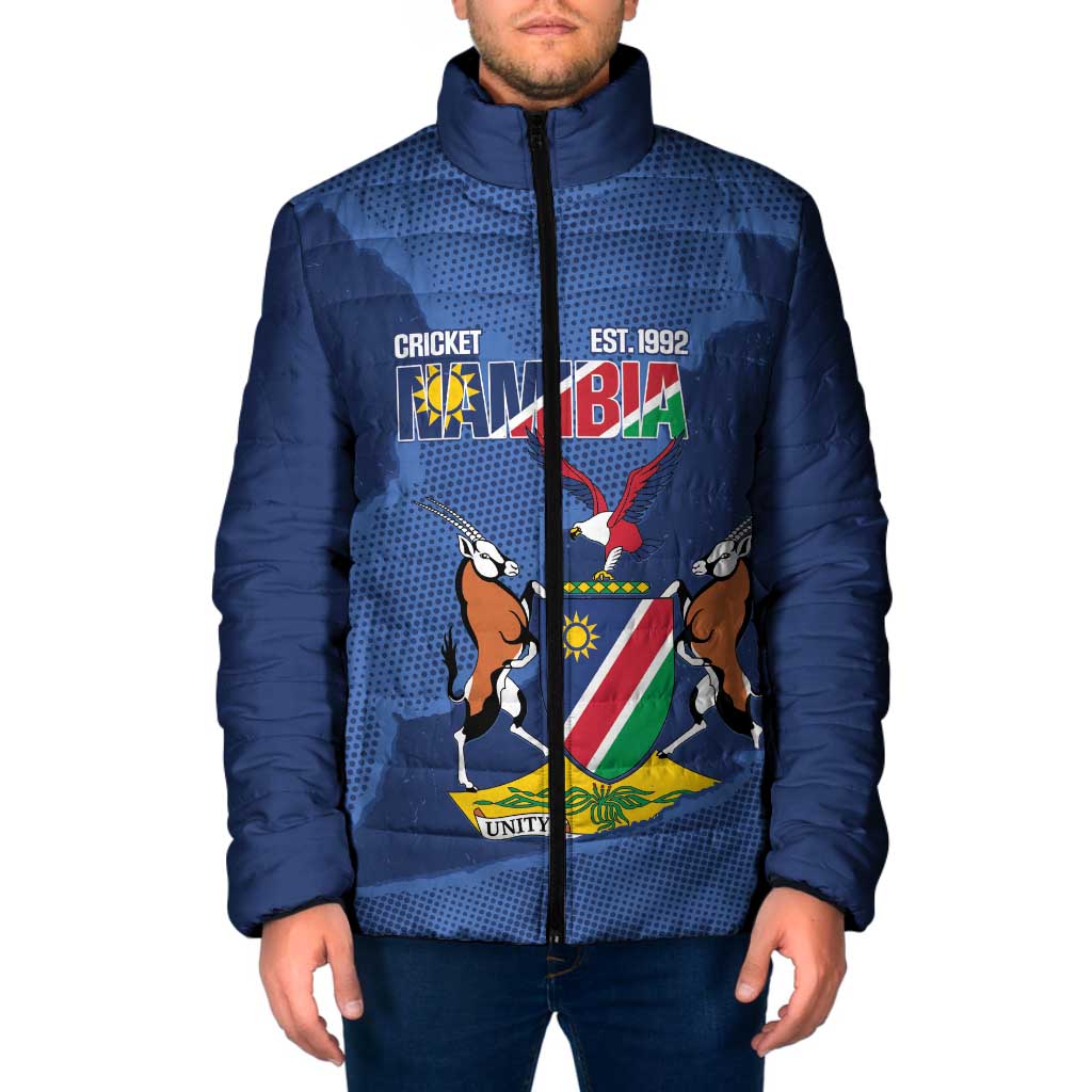 Custom Namibia Cricket Padded Jacket Go Eagles Est 1992 - Wonder Print Shop