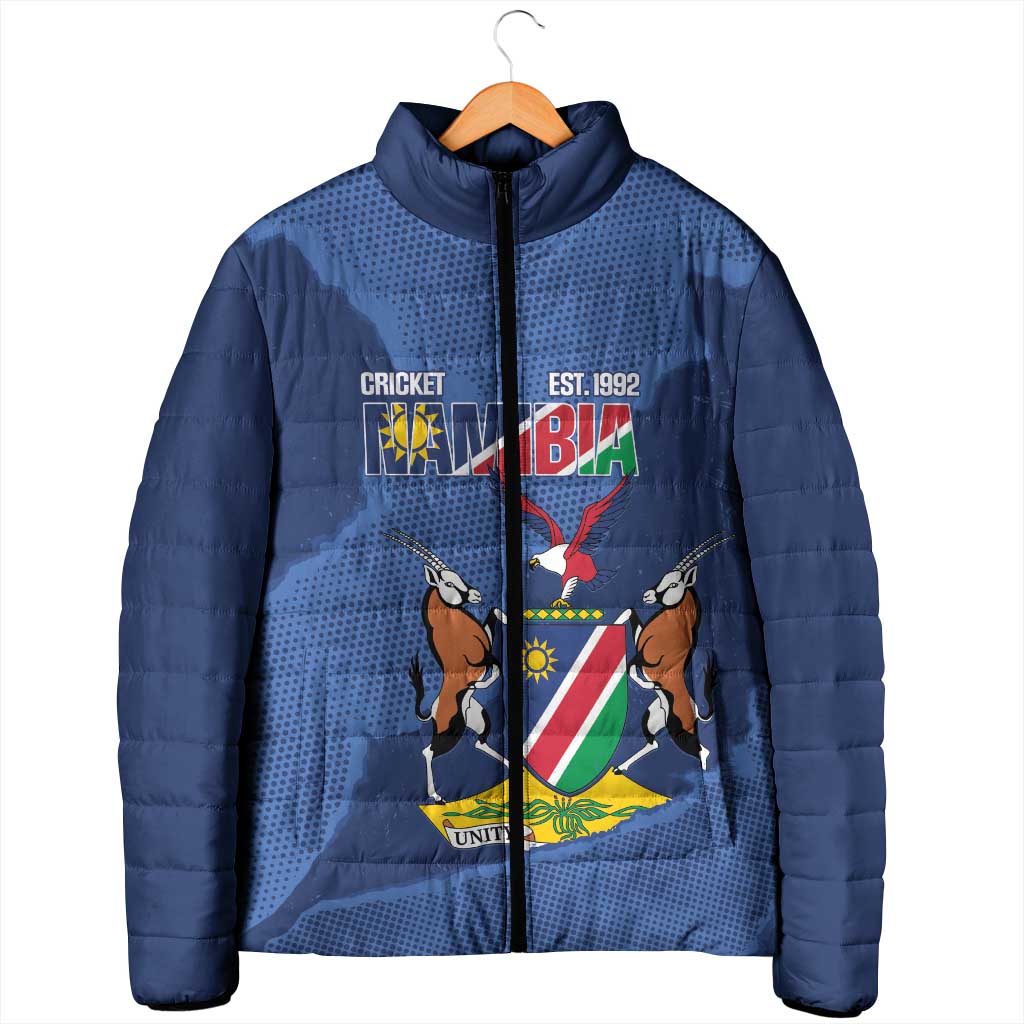 Custom Namibia Cricket Padded Jacket Go Eagles Est 1992 - Wonder Print Shop