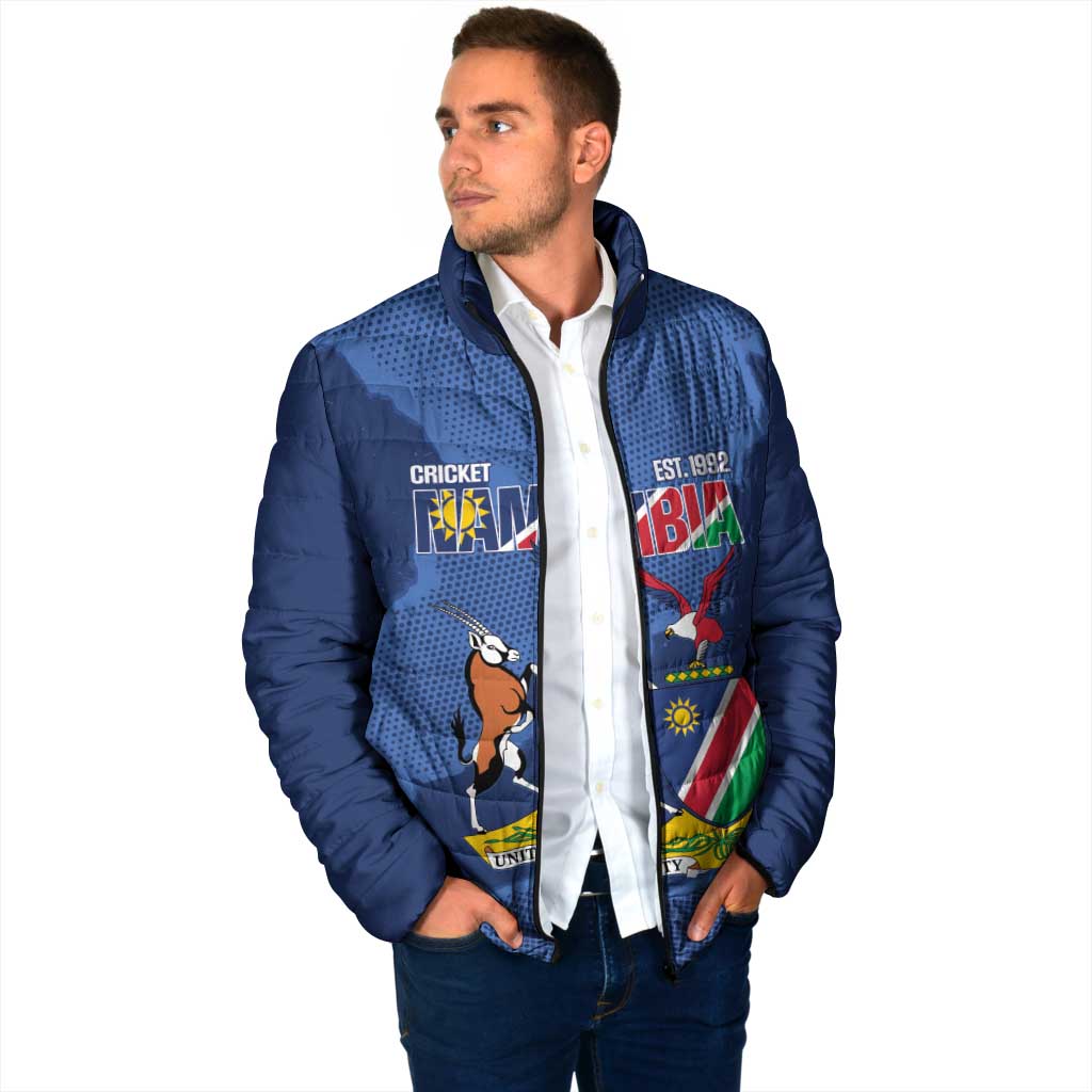 Custom Namibia Cricket Padded Jacket Go Eagles Est 1992 - Wonder Print Shop
