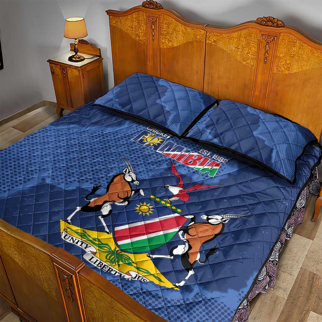 Custom Namibia Cricket Quilt Bed Set Go Eagles Est 1992 - Wonder Print Shop