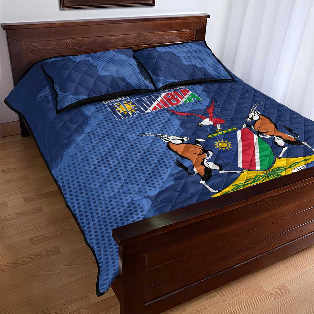 Custom Namibia Cricket Quilt Bed Set Go Eagles Est 1992 - Wonder Print Shop