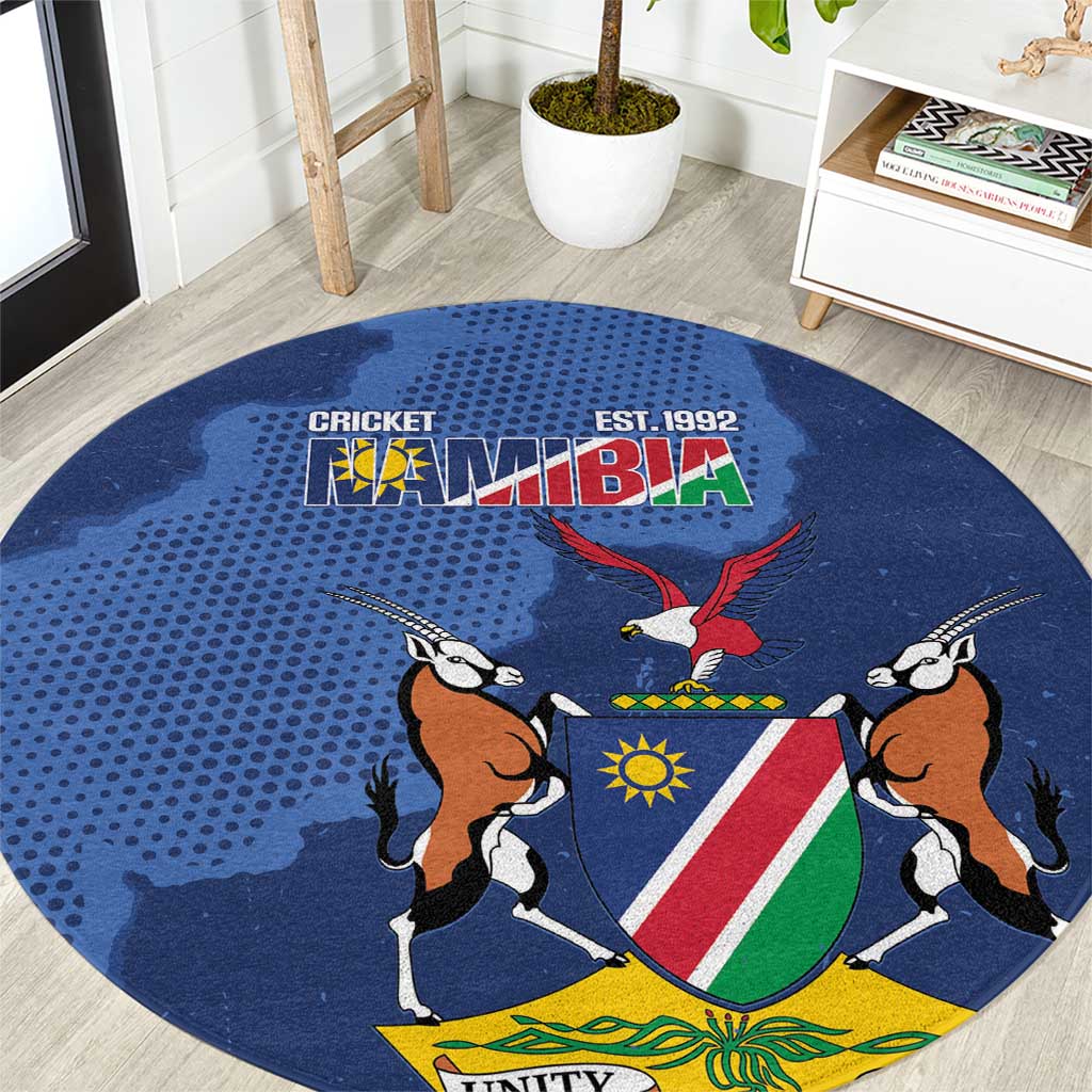 Custom Namibia Cricket Round Carpet Go Eagles Est 1992 - Wonder Print Shop