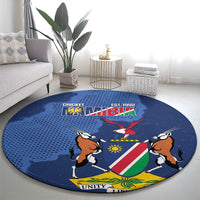 Custom Namibia Cricket Round Carpet Go Eagles Est 1992 - Wonder Print Shop